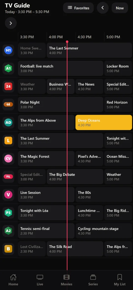 Grid TV guide